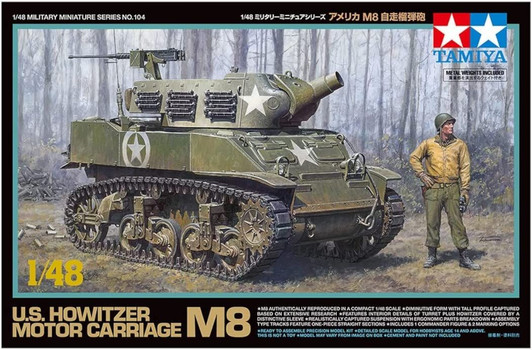 Tamiya 1/48 US Howitzer Motor Carriage M8 Plastic Model