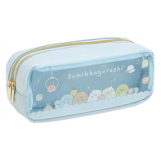 San-x Clear Pocket Pen Pouch Sumikko Gurashi Blue