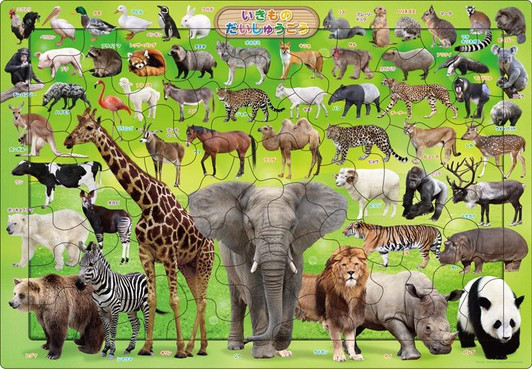 Apollo-sha 25-230 Jigsaw Puzzle Collection of Animals (63 Pieces) Child Puzzle