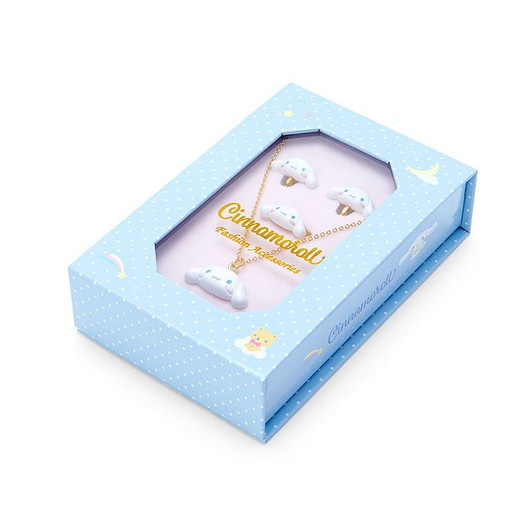 Sanrio Accessories 3 Pieces Set (Necklace Earrings Ring) Cinnamoroll