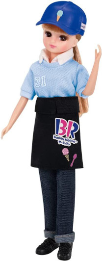 Takara Tomy Licca Doll Baskin Robbins Shop Blue Clerk Dress