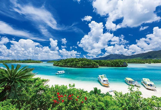 Epoch 25-197s Jigsaw Puzzle The Blue Sea of Ishigaki Island Okinawa (Scenery) (300 Pieces)
