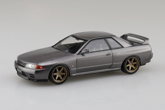 Aoshima The Snap Kit 1/32 Nissan R32 Skyline GT-R Custom Wheel (Gun Gray Metallic) Plastic Model