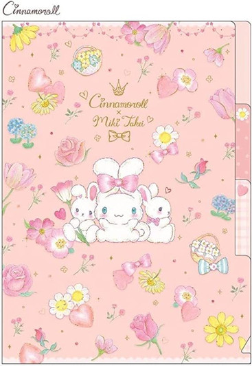 Sanrio Sanrio x Miki Takei - A5 Clear File with 3 Pockets - Cinnamoroll