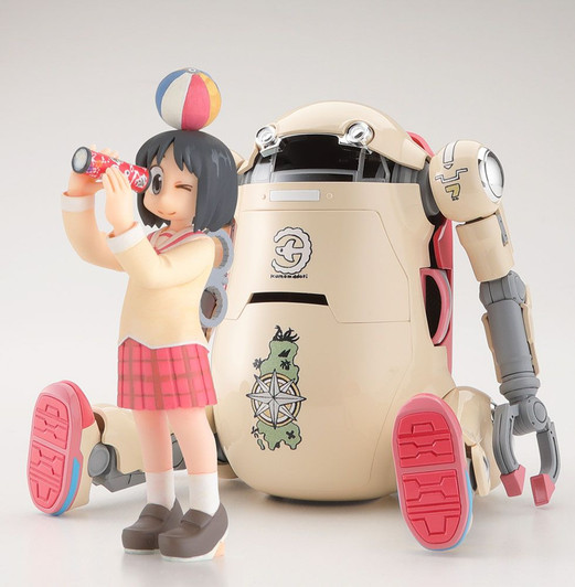 Hasegawa 1/20 MechatroWeGo No.06 Nichijou Collaboration Warm Plastic Model + Nano Shinonome 1/20 Resin Figure