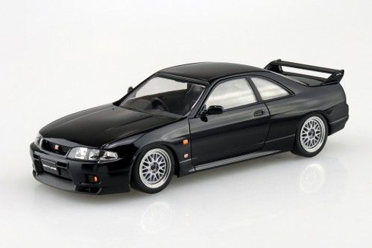 Aoshima The Snap Kit 1/32 Nissan R33 Skyline GT-R Custom Wheel (Black) Plastic Model