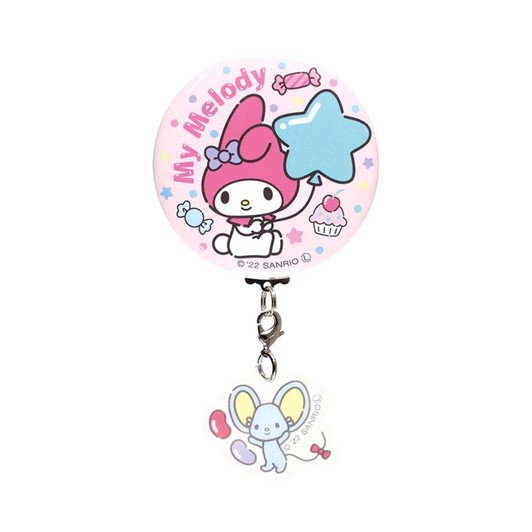 T's Factory Sanrio Button Badge with Charm My Melody