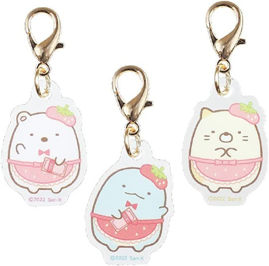 T's Factory Charm Set of 3 Sumikko Gurashi Strawberry Fair