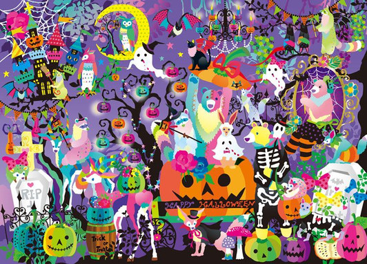 Epoch 79-114s Jigsaw Puzzle Kayo Horaguchi illustration Halloween Party (500 Pieces)