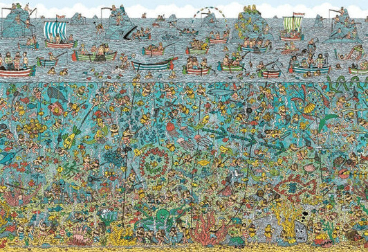 Beverly Jigsaw Puzzle L74-122 Where's Wally? (150 L-Pieces)