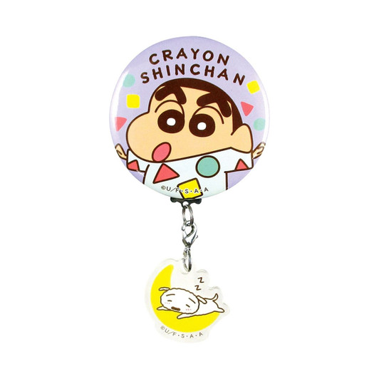 T's Factory Button Badge & Charm - Crayon Shin-chan - Pajama