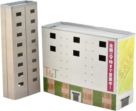 Tomytec Paper Structure C01 Multi-Tenant Building / Department Store (N scale)