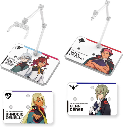 Bandai Action Base 6 (Clear Color) and Sticker Set (Gundam: The Witch from Mercury)