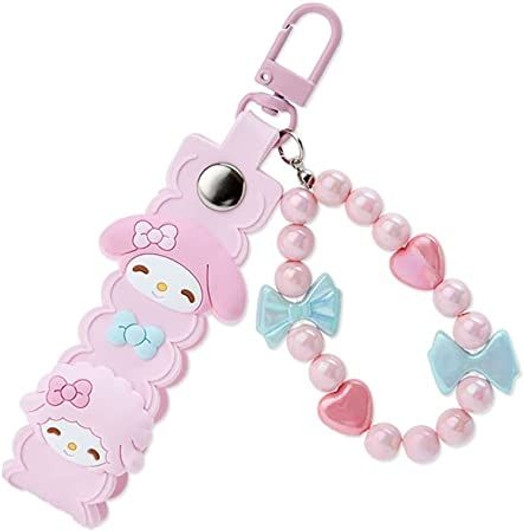 Sanrio Keychain with Beads Strap (Smiling) My Melody