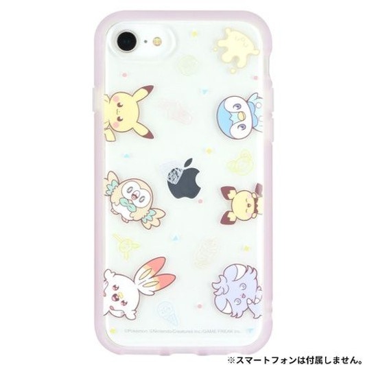 Pokemon Center Original PokePeace IIIIfit Clear Case for iPhone SE (3rd/2nd gen.)/8/7/6s/6 - Gathering