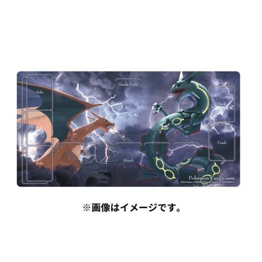 Pokemon Center Original TCG Rubber Playmat Charizard VS Rayquaza Dark Fight