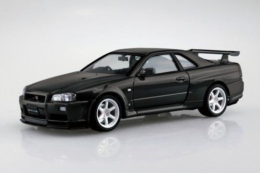 Aoshima The Model Car 1/24 Nissan BNR34 Skyline GT-R V-SPECII '02 Custom Wheel Plastic Model