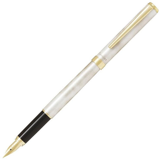 Pilot FCAN-5SR-GDW-F Cavalier Gold/White Fountain Pen (NIB: F)