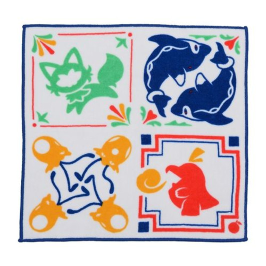 Pokemon Center Original Hand Towel Paldea Tile Pattern -Blue-