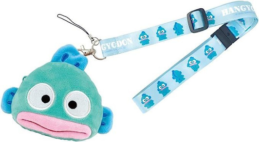 Sun Art Sanrio Plush Pouch with Neck Strap Hangyodon