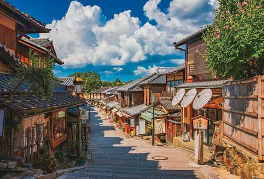 Beverly 1000-030 Jigsaw Puzzle Summer Sky and Ninenzaka (1000 Pieces)