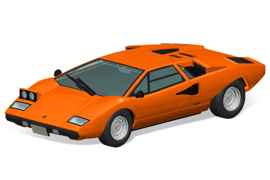 Aoshima The Snap Kit 1/32 Lamborghini Countach LP400 (Orange) Plastic Model