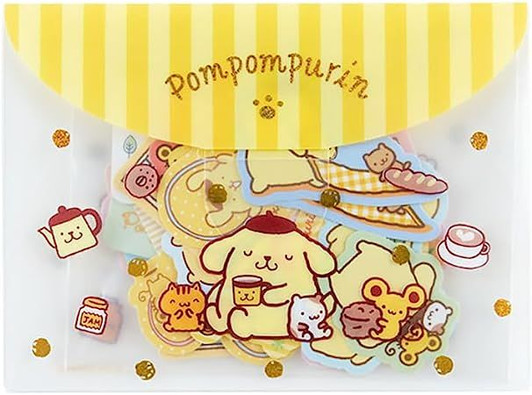 Sanrio Pom Pom Purin Stickers and Case Set