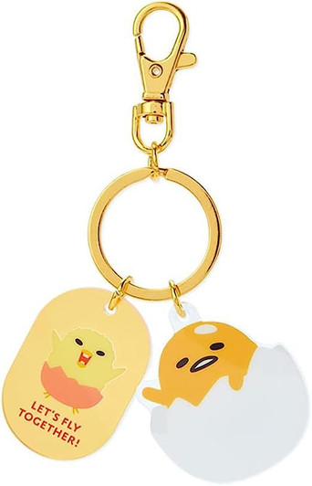 Sanrio Acrylic Face Shaped Keychain - Gudetama