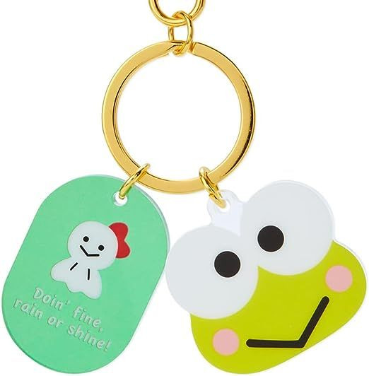 Sanrio Acrylic Face Shaped Keychain - KeroKeroKeroppi