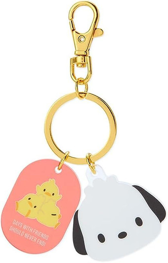 Sanrio Acrylic Face Shaped Keychain - Pochacco