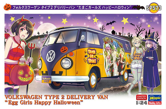 Hasegawa 1/24 Volkswagen Type 2 Delivery Van Egg Girls Happy Halloween Plastic Model