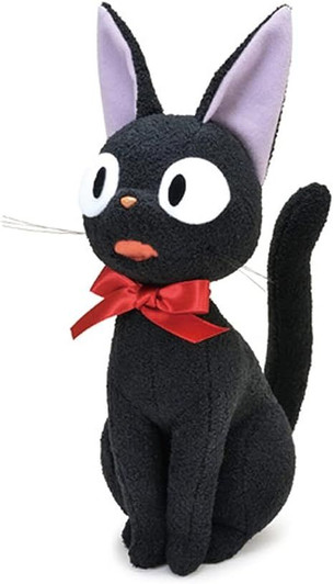 Sun Arrow Studio Ghibli Plush Toy M Kiki's Delivery Service Jiji with Open Mouth