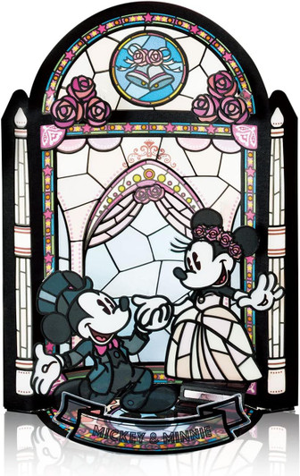 Kawada Kumi-tera Stained Glass Craft Kit Mickey & Minnie KT-009