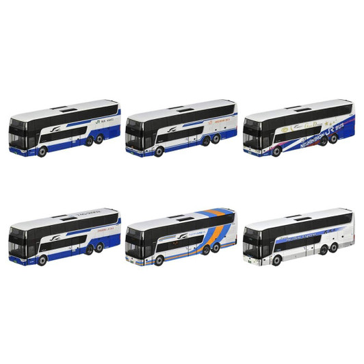 Tomytec The Bus Collection Scania Astromega TDX24 JR Bus Special (6 Buses Randomly Packed) (N scale)