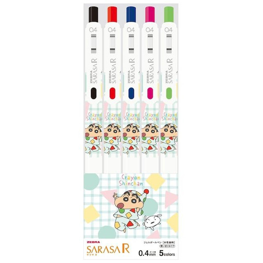 T's Factory Sarasa R x Crayon Shin-chan Ballpoint Pen 0.4mm 5 Color Set