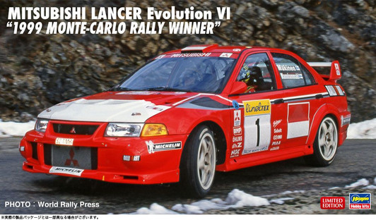 Hasegawa 1/24 Mitsubishi Lancer Evolution VI 1999 Monte Carlo Rally Winner Plastic Model