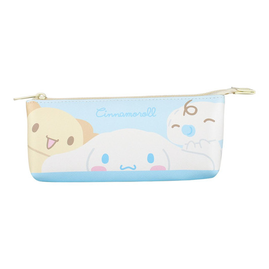 T's Factory Sanrio Slim Boat-Shaped Pouch - Blue & Pink - Cinnamoroll and Hello Kitty