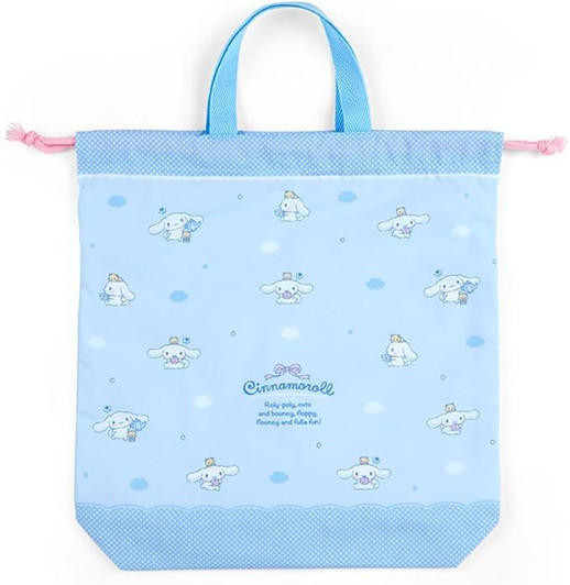 Sanrio Drawstring Bag With Handle - Cinnamoroll