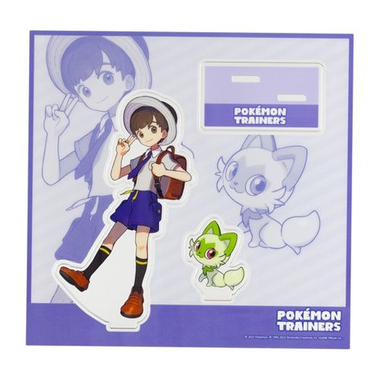 Pokemon Center Original Acrylic Stand Florian & Sprigatito (Pokemon Trainers)