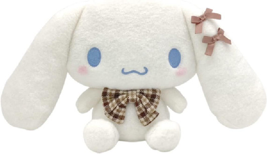 Nakajima Sanrio Plush Toy M Cinnamoroll (Fluffy Mocha Check)