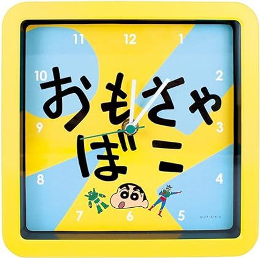 T's Factory Crayon Shin-chan Square Wall Clock Toy Box