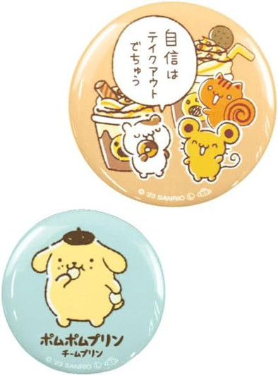T's Factory Sanrio Cartoon Can Badge Pom Pom Purin - Munch Munch (Team Purin)