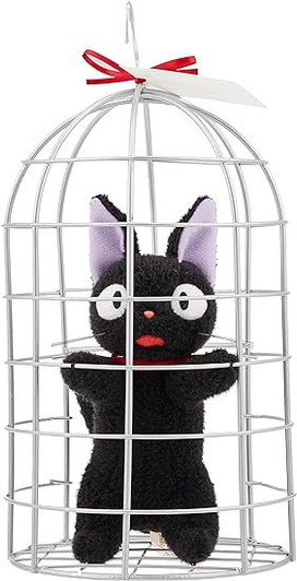 Sun Arrow Studio Ghibli Plush Toy M Kiki's Delivery Service Jiji in the Cage (Standing Pose)