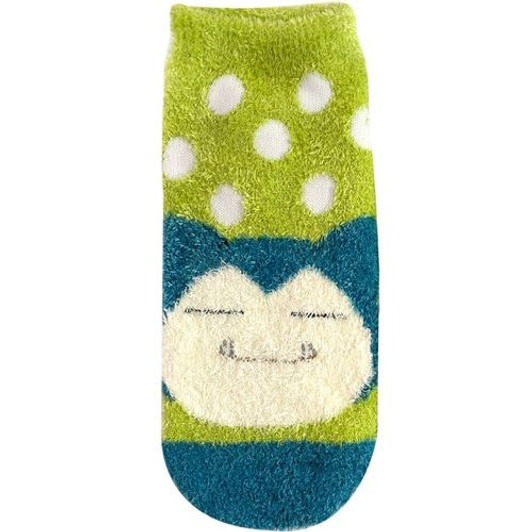 Pokemon Center Original Fluffy Socks MokoMoko Polkadot Snorlax (23~25cm)