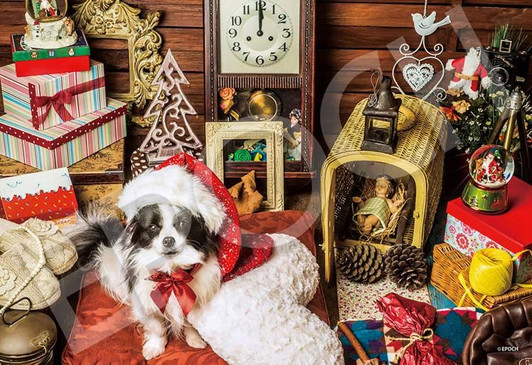 Epoch 79-545s Jigsaw Puzzle Cute Puppy 'I'm the Santa!' (300 Pieces)