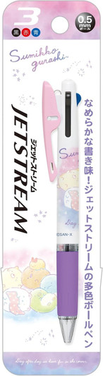 San-x Sumikko Gurashi Jetstream 3 Color Ballpoint Pen 0.5mm (Suyasuya Purple)