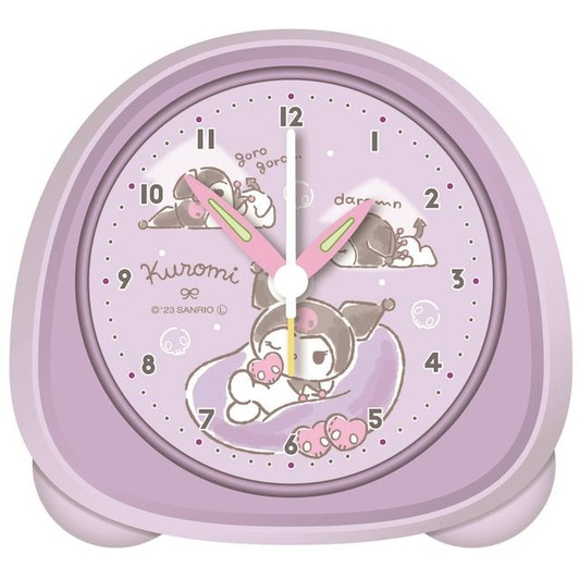 T's Factory Sanrio Alarm Clock with Light Kuromi