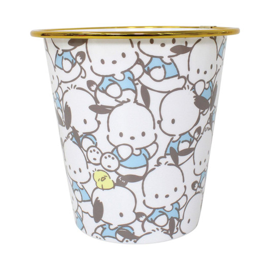 T's Factory Mini Trash Can/Desk Organizer - Sanrio Pochacco (Gyugyu Pattern)