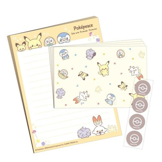 Pokemon Center Original Letter Set PokePeace Yellow