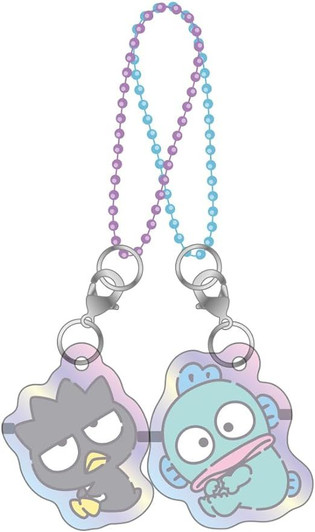 T's Factory Sanrio Aurora Pair Acrylic Key Chain Bad Badtz-Maru / Hangyodon
